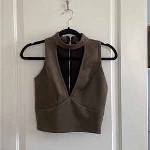 Zippered crop top